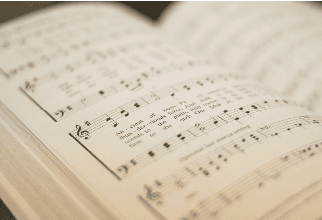 Choir singing at Wellington Presbyterian Church during service.